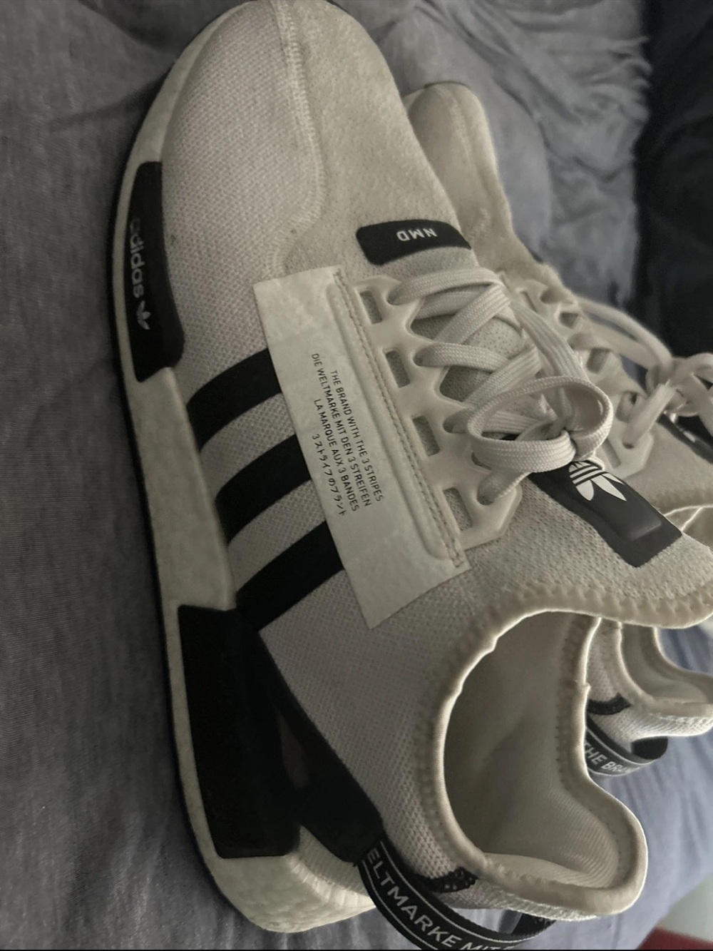 Adidas Die Weltmarke Mit Den 3 Stripes White Shoes Steel Toe Size US 12 EU 45